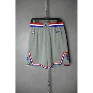 Nike Philadelphia 76ers NBA Basketball Shorts Men's Grey Red Blue Size 38